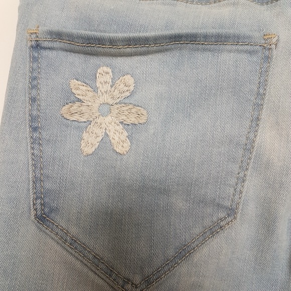 Hollister Boho Embroidered High Rise Vintage Flare Light Wash Denim Jeans Sz 26 - Picture 10 of 15